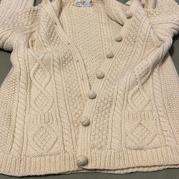 JOSEPH  F. HERON Hand Knitted 💯 % Wool   Womens SWEATER made in IRELAND - Picture 12 of 16